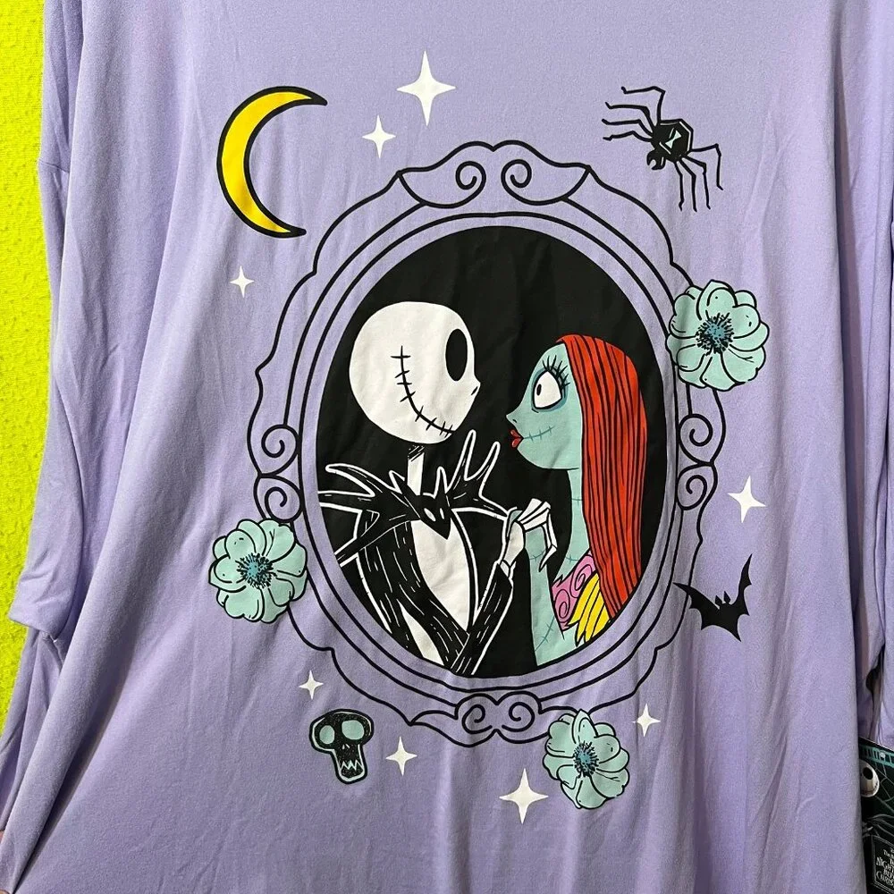 Disney's Nightmare Before Christmas Women's Sleepshirt PJ NBC New L 12-14 - Picture 7 of 11